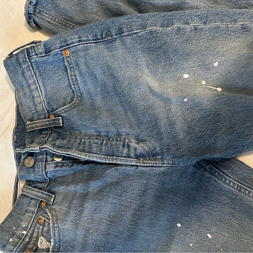 GAP Blue Relaxed Jeans with Distressed Details